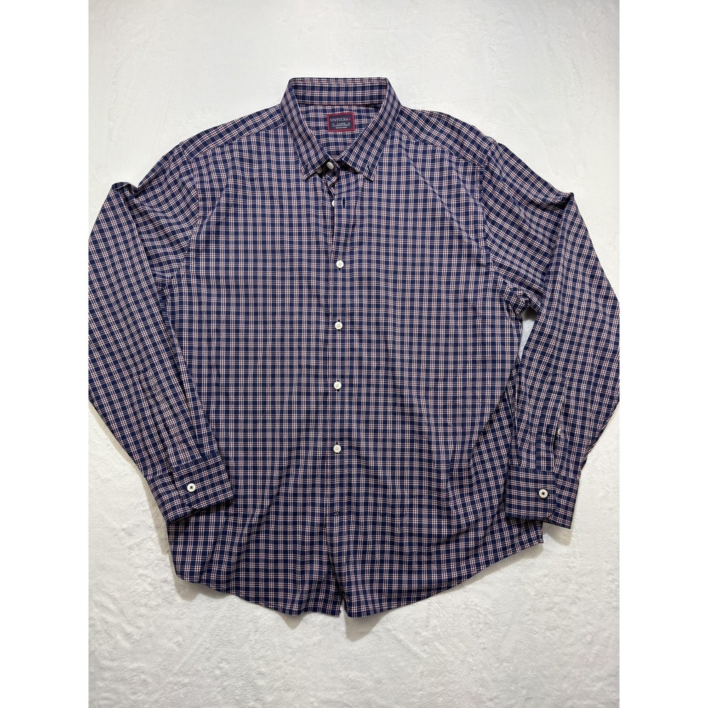 UNTUCKit Shirt Mens XL Blue Plaid Long Sleeve Button Up Casual Untucked Top